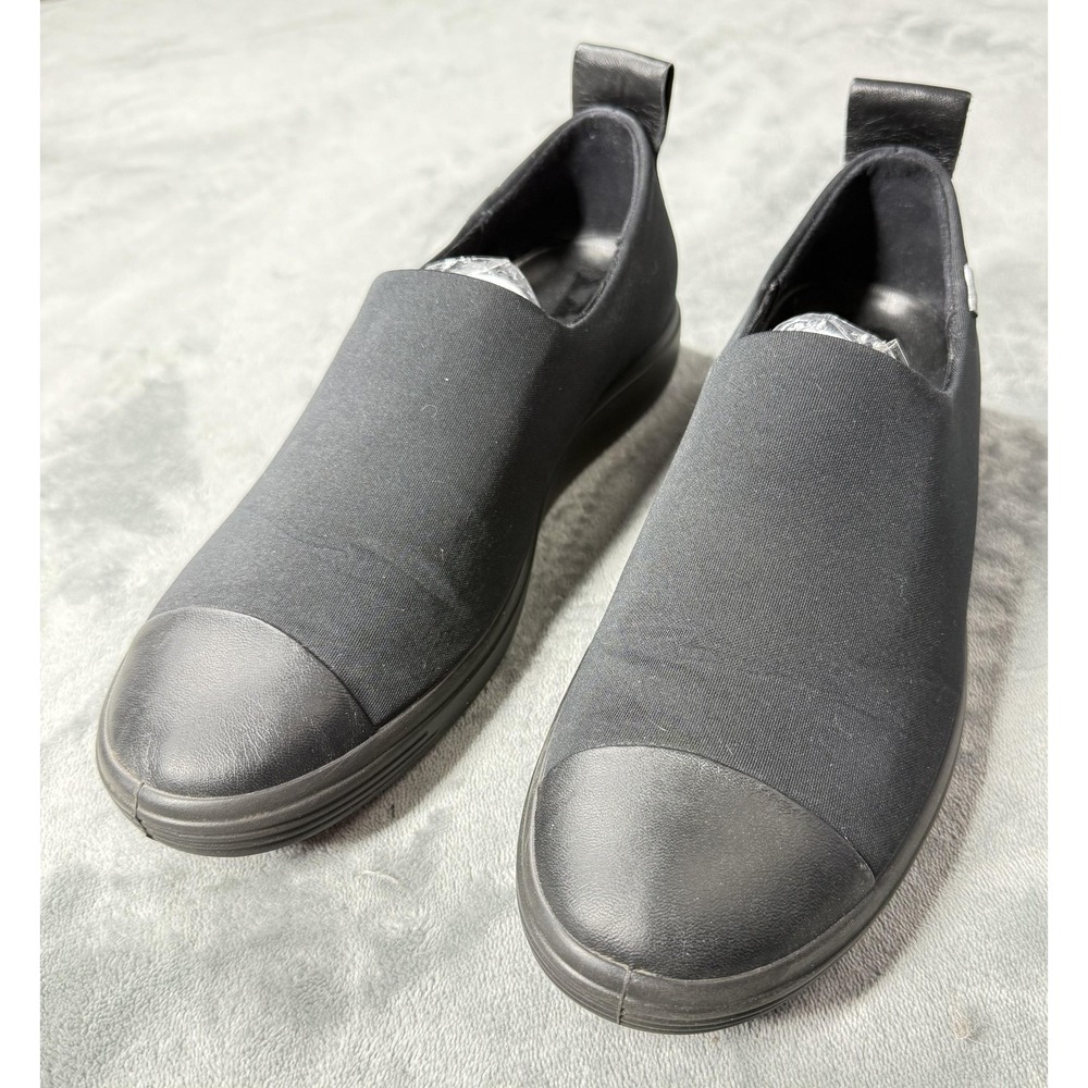 ECCO Soft 7 Gore Tex Slip On‎ Shoes Womens Size 8 Black Leather Waterproof